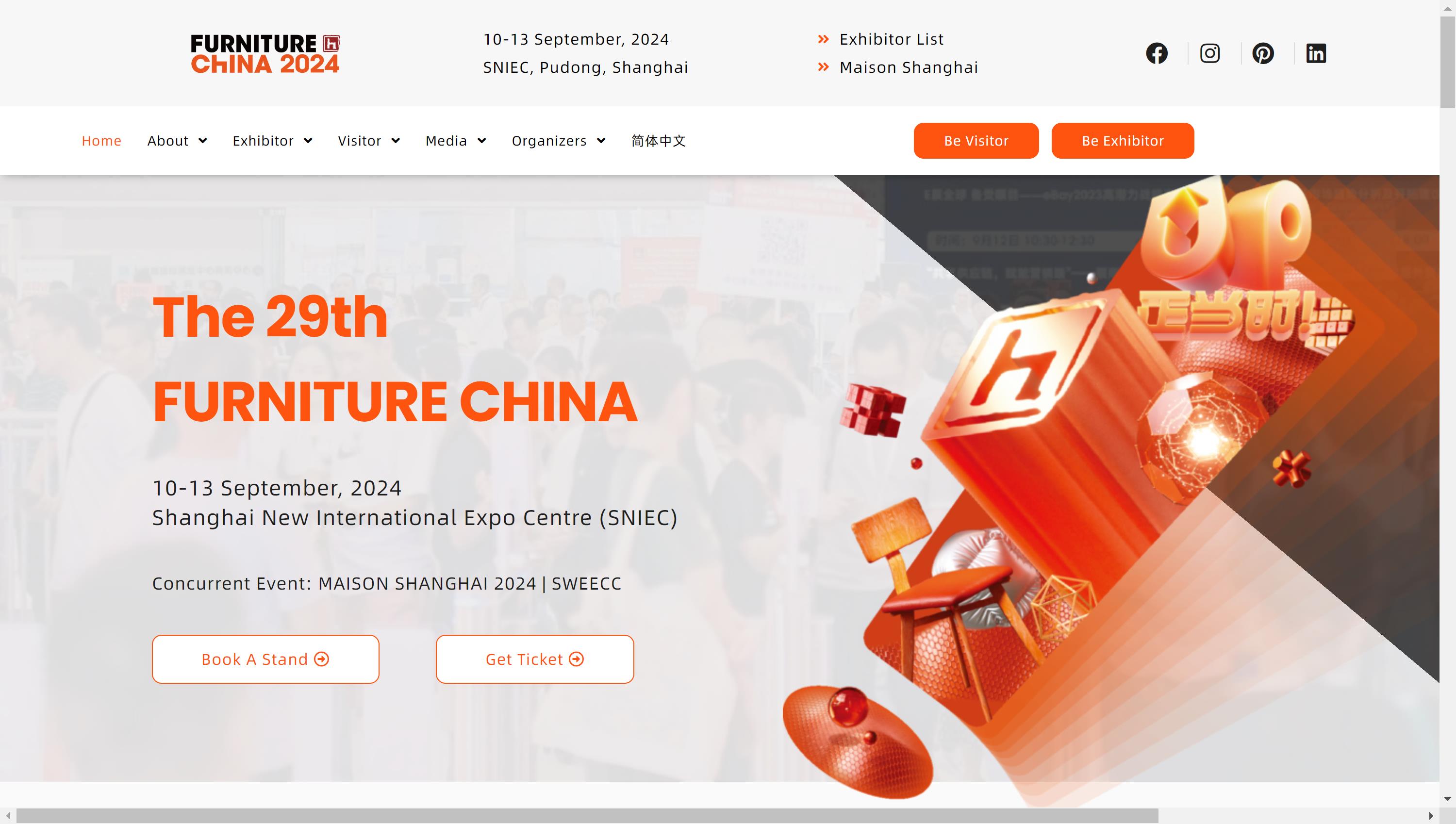 We are going to attend the 29th China International Furniture EXPO in Shanghai during September 10-1